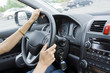 Car Lady Drives inside