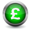 Blue Glossy Vector Button - UK Pound Sterling