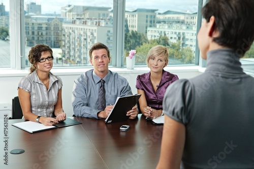 Photo: Business people at job interview Business people at job interview