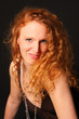 girl with pretty curly red hair