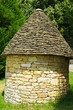 medieval limestone hut in perigord in france