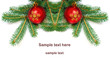 pine branch and xmas balls pine branch and xmas balls