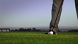 Golf Abschlag / hit close up