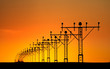 Photo: line of lamp posts guiding planes to the airport line of lamp posts guiding planes to the airport
