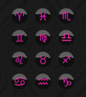 pink and black zodiac design pink and black zodiac design