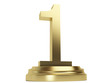 Golden number one Sign