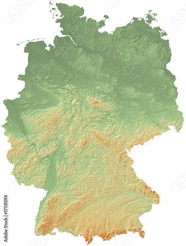 Illustration: Deutschland - Relief Deutschland - Relief