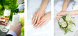 Photo: Hands on the wedding dress Hands on the wedding dress