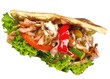 gyros pita isolated on white gyros pita isolated on white