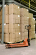 pallet truck in warehouse pallet truck in warehouse