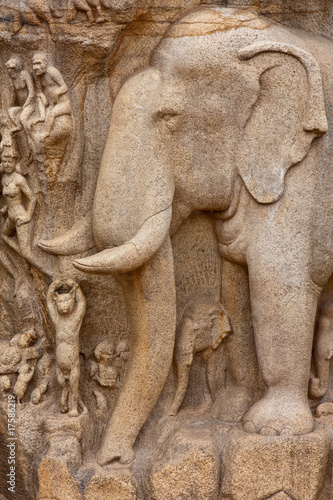 Photo: Arjuna's Penance Detail Arjuna's Penance Detail