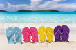 Photo: rainbow flip flops rainbow flip flops