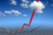 Trend curve pointing to sky-hihg success Trend curve pointing to sky-hihg success