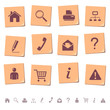 Web icons on memo notes 1