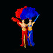 vegas showgirls saluting audience