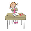 fillette rêveuse école