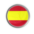 Glossy Button mit Flagge Spanien