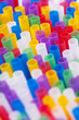 Colorful drinking straws background