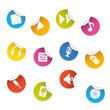 Colored Stikers Set - Audio Icons