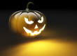Glowing halloween pumpkin