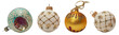Set of colorful christmas balls isolated on white background