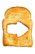 isolated Letter of Toast alphabet