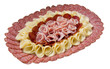 Beautiful sliced food arrangement