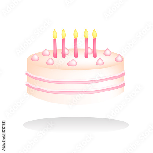 vector birthday cake icon