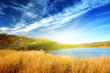 autumn lake in north mountain