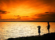 Sunset in Hungary lake Balaton
