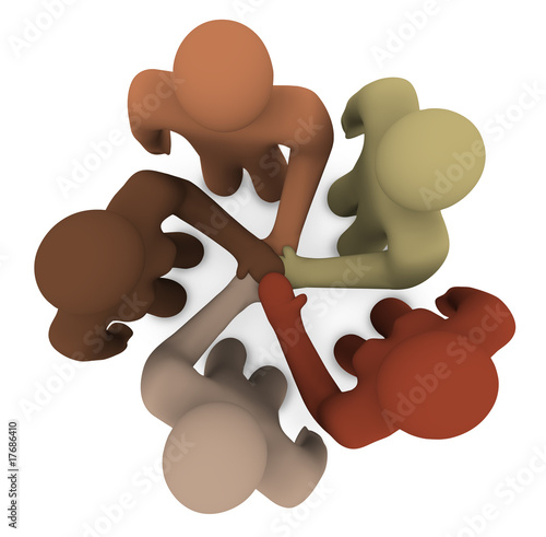 Illustration: Diverse People Joining Hands Diverse People Joining Hands