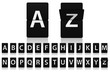 Information board style Flip Down Letters & Numbers