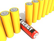 batteries 3d rendering