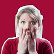 jeune femme expression de stupeur