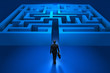 Businessman entering the labyrinth