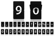 Vector: Information Board Style Flip Down Letters - Numeric Information Board Style Flip Down Letters - Numeric