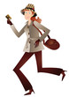 Femme rousse qui fait du shopping