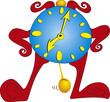 Old standing cartoon character clock