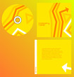 CD cover design with copy space, vector.