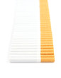 Row of cigarettes isolated on white