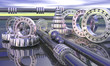 Bearings abstract composition