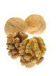 Walnuts isolated on white background