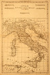 Antique map of Italy printed in 1780. Antique map of Italy printed in 1780.