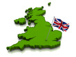 The United Kingdom - Map and Flag