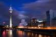 Blaue Stunde in Düsseldorf