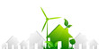 Maison gris vert écologie