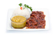 Plat cuisiné créole - civet de zourite (poulpe)