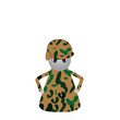 Spielfigur Soldat abstrakt