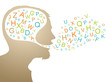 Abstract speaker silhouette