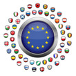 European Flag Buttons - Vector Set